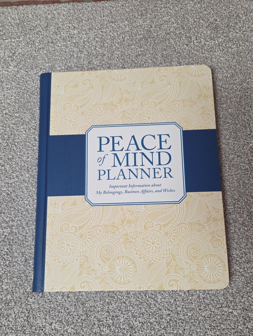 Peace of Mind Planner  Hardcover